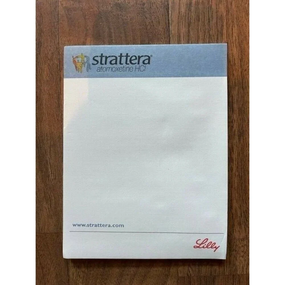 2‎ VINTAGE DRUG REP PHARMACEUTICAL NOTEPADS ELI LILLY STRATTERA STICKY NOTE PADS